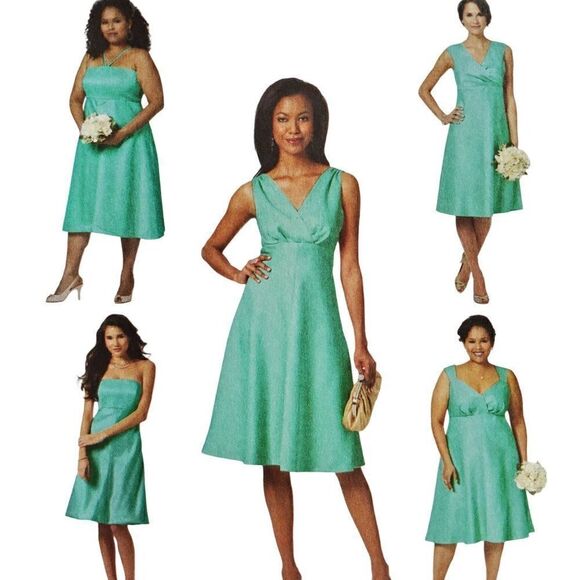 10s Butterick Pattern B5461 Uncut Sleeveless Empire Dress Flare18W-24W - Picture 1 of 3